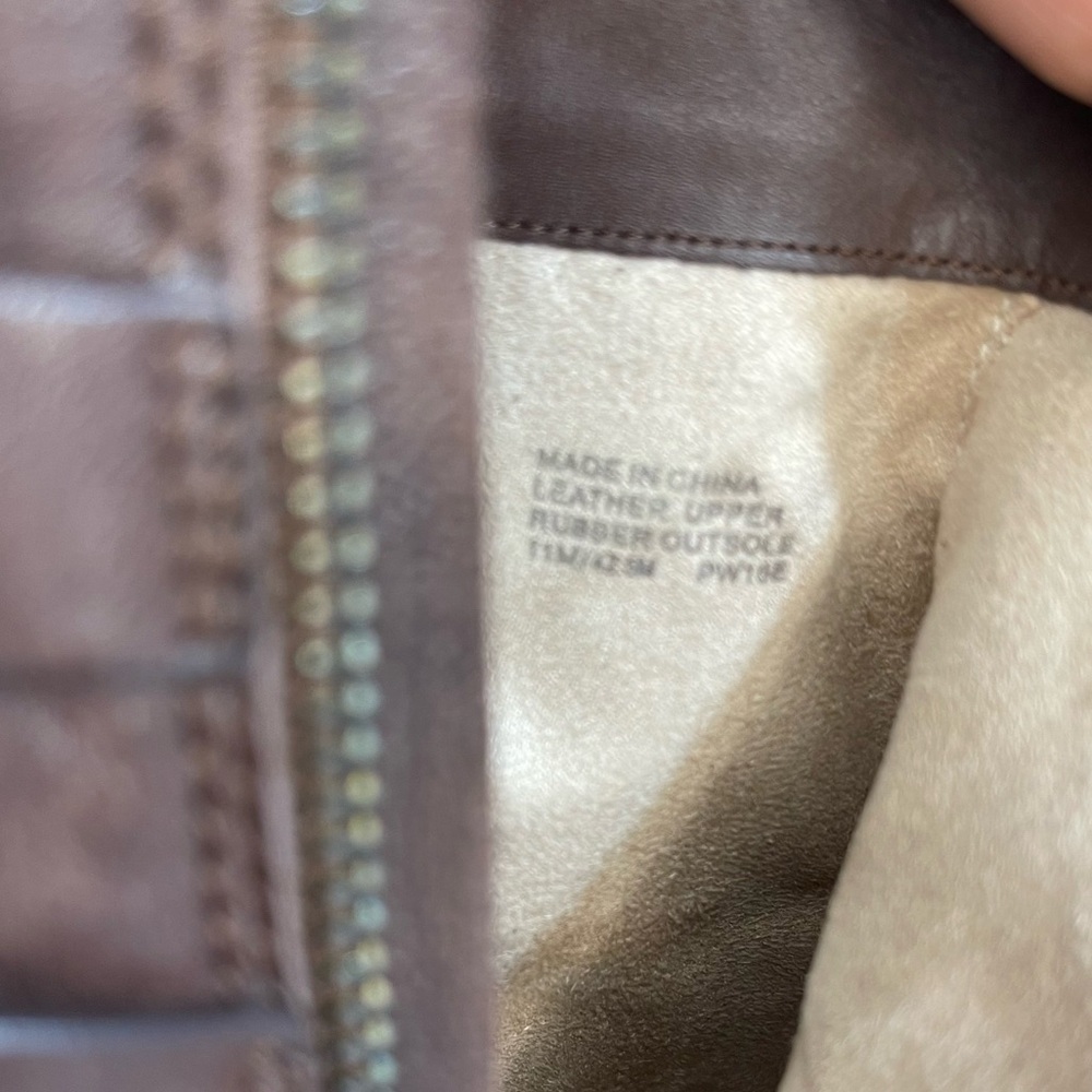Michael Kors Brown Leather Ankle Boots with Gold Studs Buckle details 11 Western - Picture 10 of 10